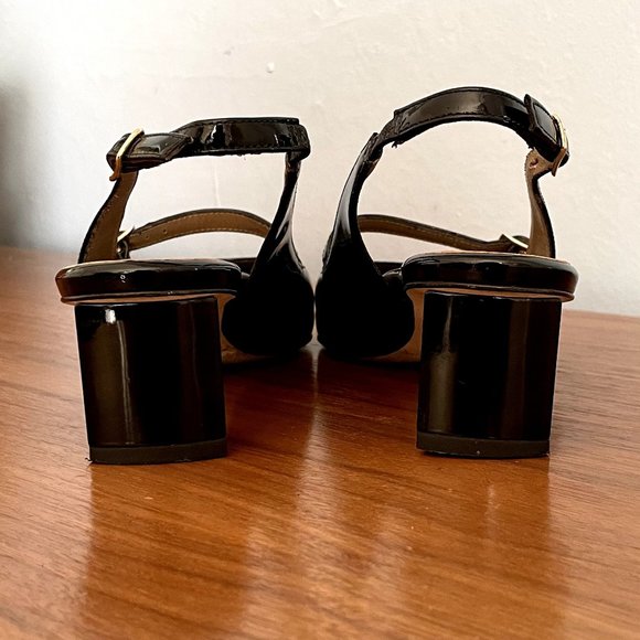 Anyi Lu ‘Gigi’ Patent Mary Jane Slingback Pump Black - Picture 6 of 8